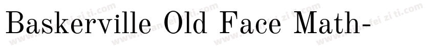 Baskerville Old Face Math字体转换